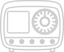 radio ancien contour vecteur