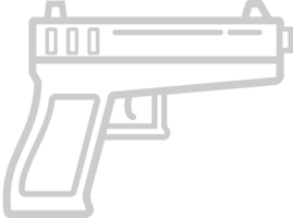 contour de pistolet de police vecteur