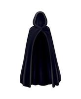 composition de la capuche du manteau noir vecteur