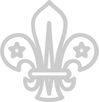 scout fleur de lis vecteur