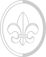 scout fleur de lis vecteur