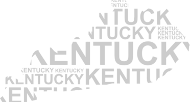 Kentucky carte typographie vecteur
