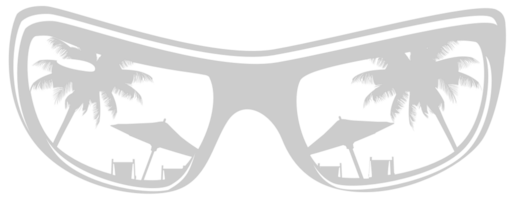 lunettes de soleil unique plage vecteur