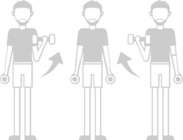 faire des exercices ascenseur haltère vecteur