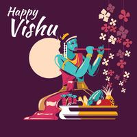 Illustration du festival de Vishu en Inde vecteur