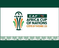 pouvez Ivoire côte tasse 2023 symbole logo africain tasse de nations Football conception vecteur