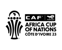 pouvez Ivoire côte tasse 2023 symbole noir africain tasse de nations Football conception vecteur