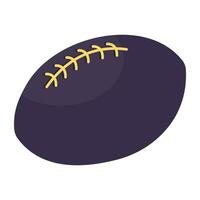 isométrique conception icône de le rugby, américain Football vecteur