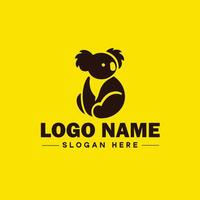 koala logo icône koala animal moderne minimaliste affaires logo modifiable vecteur