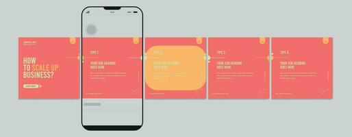 ensemble de carrousel Publier modèle, modifiable carrousel poste, social médias carrousel Publier pour affaires vecteur