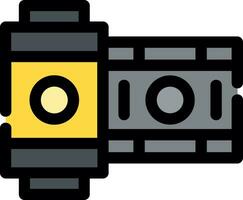 conception d'icône créative de rouleau de caméra vecteur