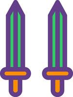 conception d'icônes créatives d'épées vecteur