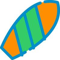 conception d'icône créative de planche de surf vecteur
