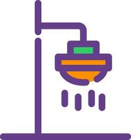 conception d'icône créative de douche de toit vecteur