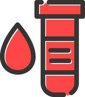 conception d'icône créative de test sanguin vecteur