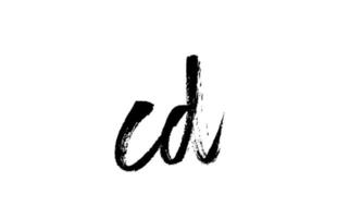 cd cd alphabet lettre logo icône combinaison. design vintage manuscrit grunge. couleur blanc noir pour les affaires et l'entreprise vecteur