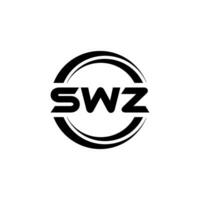 swz lettre logo conception, inspiration pour une unique identité. moderne élégance et Créatif conception. filigrane votre Succès avec le frappant cette logo. vecteur