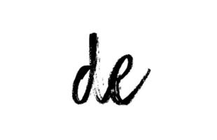 de de combinaison d'icônes de logo de lettre de l'alphabet. design vintage manuscrit grunge. couleur blanc noir pour les affaires et l'entreprise vecteur