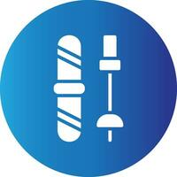 conception d'icônes créatives d'équipement de ski vecteur