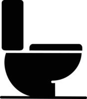 commode toilette solide et glyphe vecteur illustration