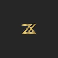 alphabet lettres initiales monogramme logo xz, zx, x et z vecteur