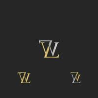 alphabet des lettres initiales monogramme logo wz, zw, z et w vecteur