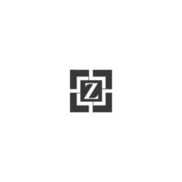 alphabet initiales logo zl, zut, z et l vecteur