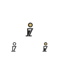 iz, zi, je et z abstrait initiale monogramme lettre alphabet logo conception vecteur