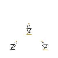 iz, zi, je et z abstrait initiale monogramme lettre alphabet logo conception vecteur