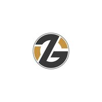 gz, zg, g et z abstrait initiale monogramme lettre alphabet logo conception vecteur