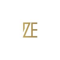 alphabet lettres initiales monogramme logo ez, ze, e et z vecteur