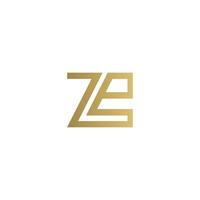 alphabet lettres initiales monogramme logo ez, ze, e et z vecteur