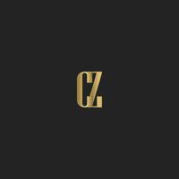 cz, zc, c et z abstrait initiale monogramme lettre alphabet logo conception vecteur