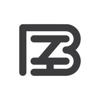 alphabet des lettres initiales monogramme logo bz, zb, z et b vecteur