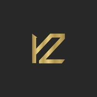 alphabet initiales logo zy, yz, z et y vecteur