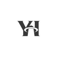 alphabet lettres initiales monogramme logo yi, iy, y et i vecteur