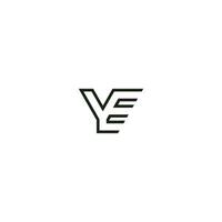 alphabet lettres initiales monogramme logo ey, ye, e et y vecteur