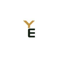 alphabet lettres initiales monogramme logo ey, ye, e et y vecteur