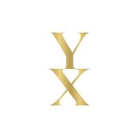 oui, xy, X et y abstrait initiale monogramme lettre alphabet logo conception vecteur