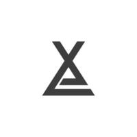 alphabet initiales logo eh bien, ex, e et X vecteur