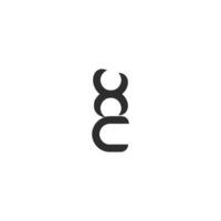 alphabet lettres initiales monogramme logo xc, cx, x et c vecteur