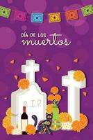 mignonne dia de los muertos affiche vecteur