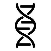 ADN génétique glyphe icône Contexte blanc vecteur