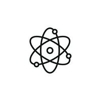 atome molécule science ligne icône isolé sur blanc Contexte vecteur