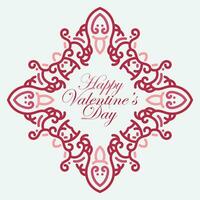 fond de saint valentin avec motif coeur et typographie du texte joyeux saint valentin. illustration vectorielle. papier peint, dépliants, invitation, affiches, brochure, bannières. vecteur