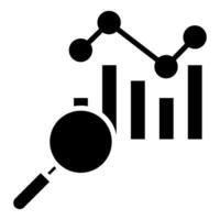 marché une analyse icône ligne vecteur illustration