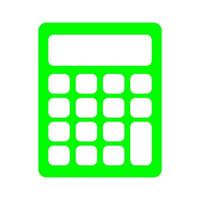 vert calculatrice icône vecteur