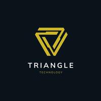 abstrait Triangle technologie logo conception modèle vecteur illustration