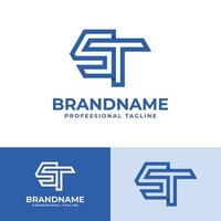 moderne initiales st logo, adapté pour affaires avec st ou ts initiales vecteur