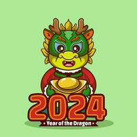 content chinois Nouveau année 2024 le dragon spectacle en haut. dragon symbole de Nouveau année 2022 personnage concept pour conception fête vecteur